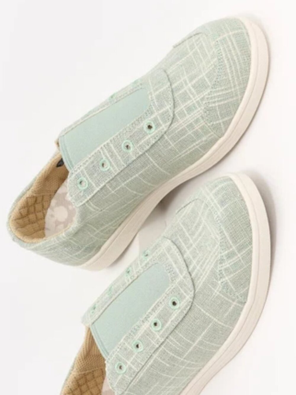 Revitalign Orthotic Canvas Slip-On Sneakers - Santa Margarita Women Size 8B Aqua